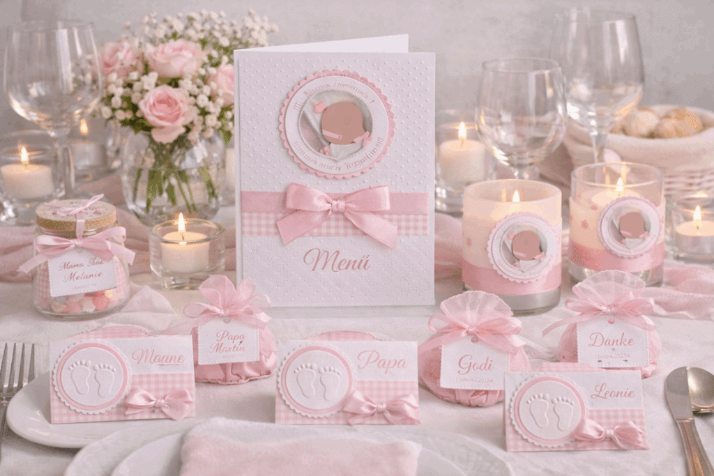Der komplette Guide für Papeterie zur Taufe – von der Einladung bis zu Danksagung und Gastgeschenke. © KARTEN-DESIGN.at