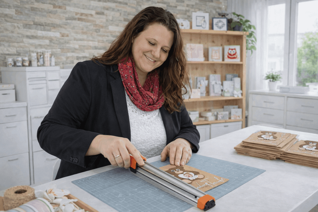 kartendesign bei der arbeit